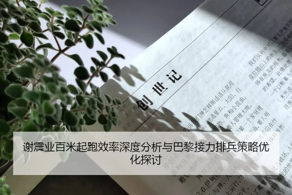 谢震业百米起跑效率深度分析与巴黎接力排兵策略优化探讨