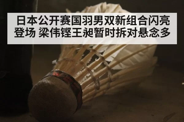 日本公开赛国羽男双新组合闪亮登场 梁伟铿王昶暂时拆对悬念多